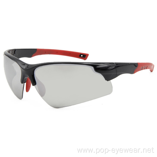 Semi Rimless Sport Wrap Around Sunglasses